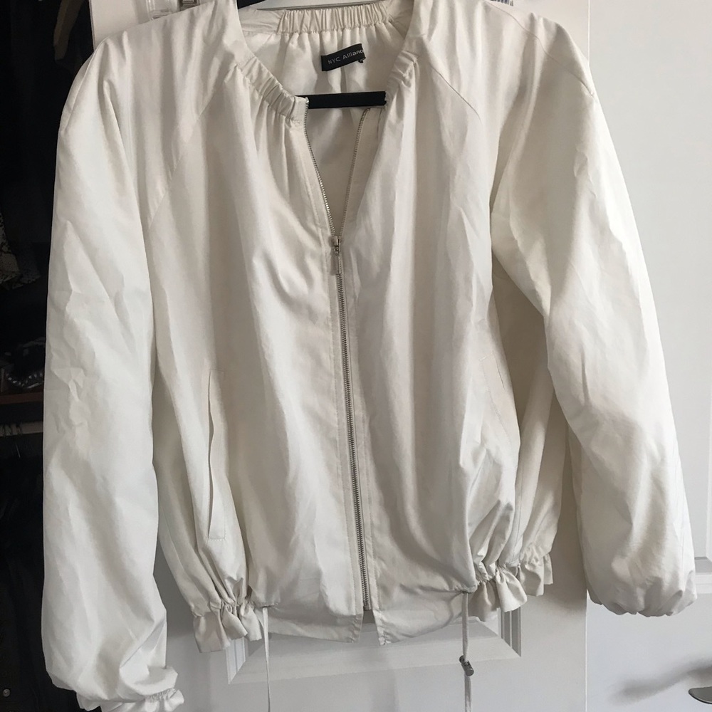 White Summer Light Bomber Jacket